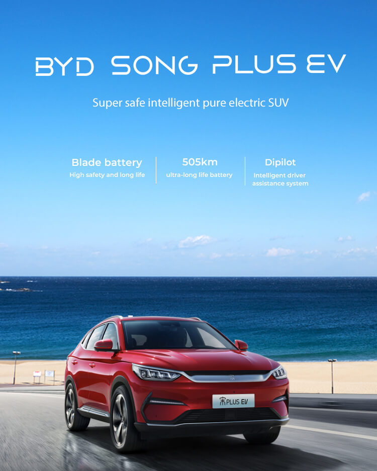 Automatic Long Range 510km BYD Song Plus BYD EV Car 160Km/H 0